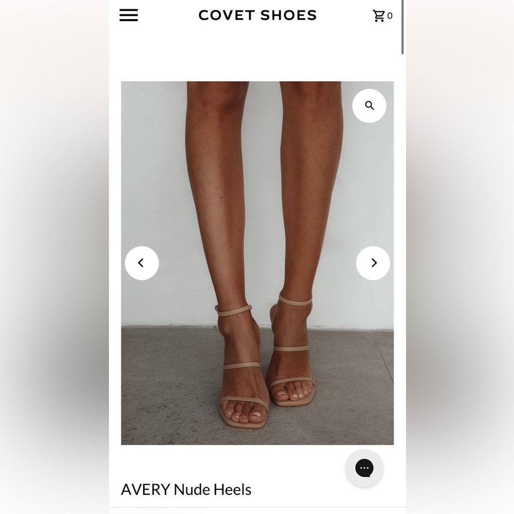 Australian brand COVET Shoes Elegant Tan Strappy Heels